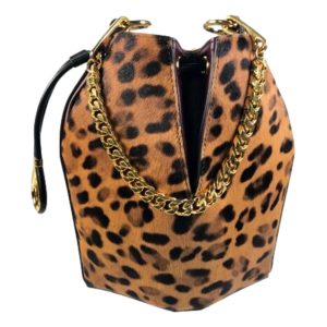 Alexander McQueen The Bucket Bag Cheetah Print Pony Hair 554143
