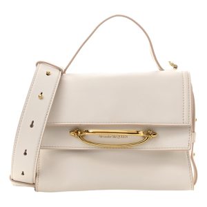 Alexander McQueen The Story Bag Ivory Leather Small Satchel 610021