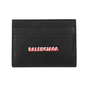 Balenciaga Cash Black Calfskin Leather Credit Card Holder 594309