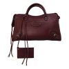 Balenciaga Classic City Bordeaux Red Leather Shoulder Bag 115748