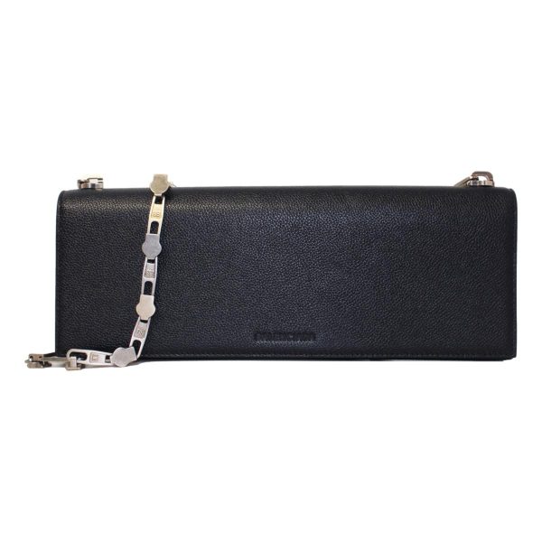 Balenciaga Essential Black Calfskin Leather Chain Shoulder Bag 657232