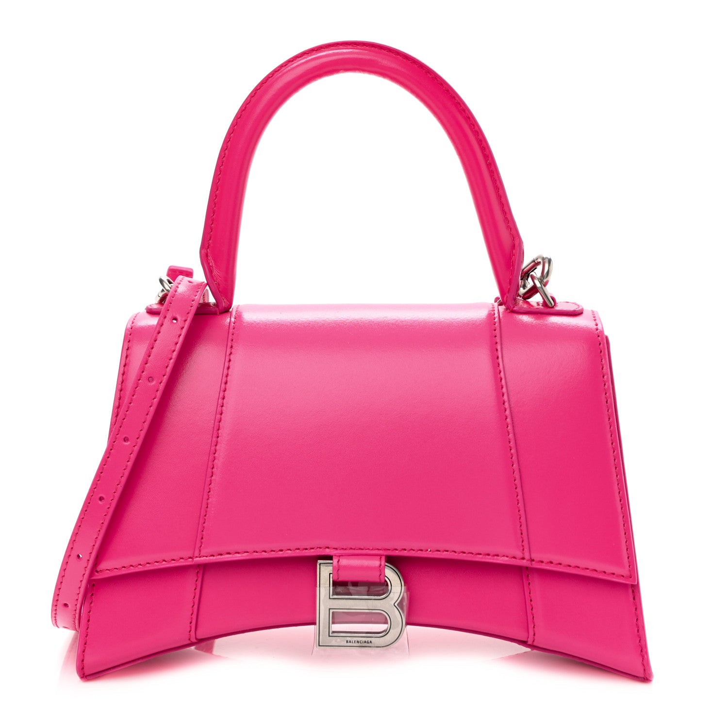 Balenciaga Hourglass Top Handle Shiny Box Acid Fuchsia 593546 – Hozanas