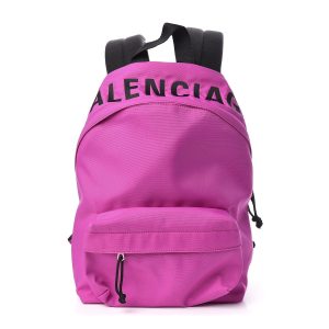 Balenciaga Logo Wheel Sport Nylon Pink Backpack 565798