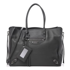 Balenciaga Papier Grey Leather Satchel Handbag 432596