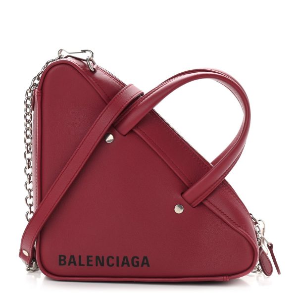 Balenciaga Triangle Pink Leather Top Handle Small Satchel Bag 527272