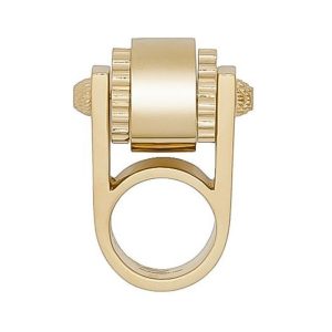 Balenciaga Women's Small Gold Gear Ring Size: 5 328005