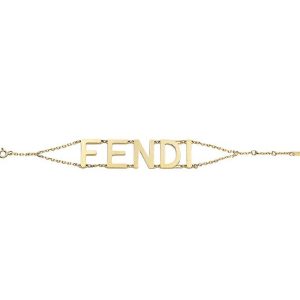 Fendi Gold-tone Letter Logo Chain Bracelet 8AH073