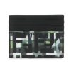 Fendi Unisex Camouflage FF Print Black Green Calf Leather Card Case 7M0164