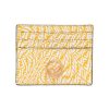 Fendi F is Fendi Yellow Leather Vertigo Print Card Case Wallet 8M0445