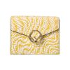 Fendi F is Fendi Yellow Leather Vertigo Print Small Trifold Wallet 8M0395