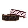 Fendi FF Embroidered Brown Lavender Kit Bracelet 8AH256