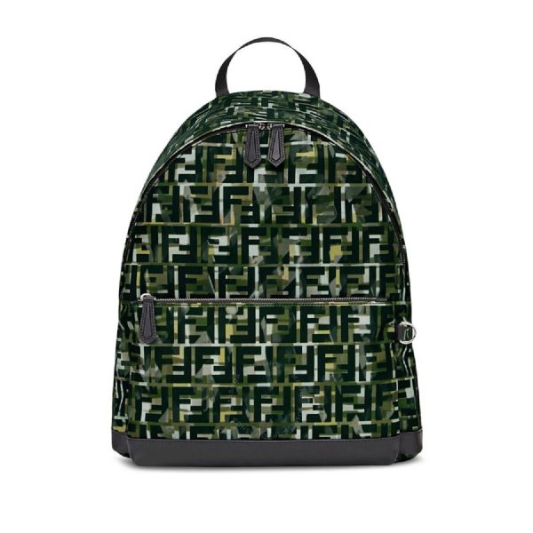 Fendi Unisex FF Multicolor Camouflage Backpack 7VZ042