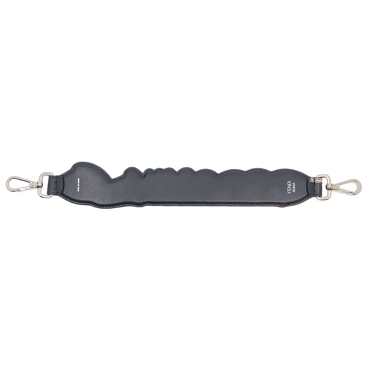 Fendi Mini Strap You Open Your Heart Cursive Black Leather 8Av105 – Hozanas