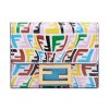 Fendi Vertigo Baguette Multicolor Leather Small Trifold Wallet 8M0395