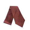 Gucci Men's Geometric Red Orange Silk Necktie 349407