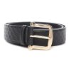 Gucci Microguccissima Black Leather Gold Buckle Belt 100/40 449716