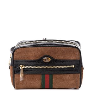 Gucci Ophidia Small Brown Web Belt Bag Size 85 517076