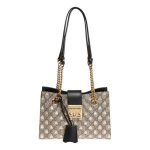 Gucci Padlock Small GG Bees Shoulder Bag 498156