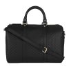 Gucci Microguccissima GG Black Leather Embossed Boston Bag 449646