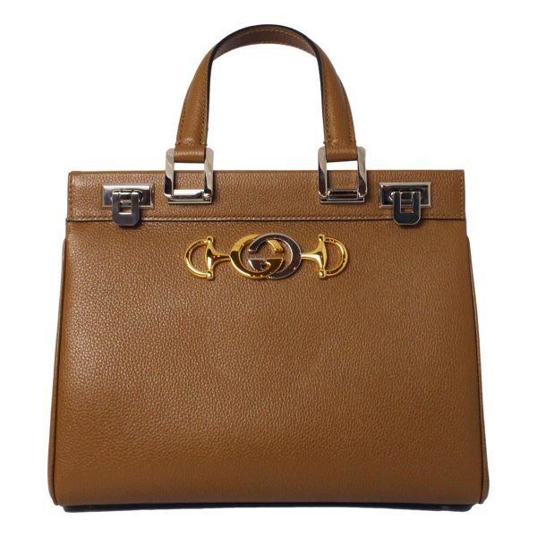 Gucci Zumi Small GG Horsebit Top Handle Bag Brown 533632