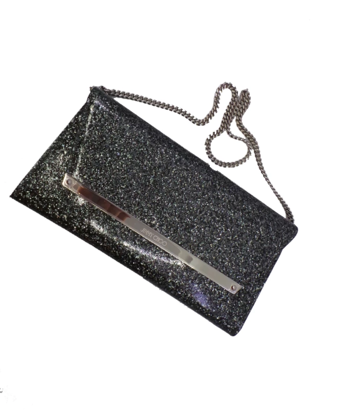 Glitter clutch bag Jimmy Choo Black in Glitter - 29361673