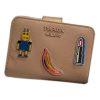 Prada Beige Saffiano Leather Character Snap Bifold Wallet 1ML018