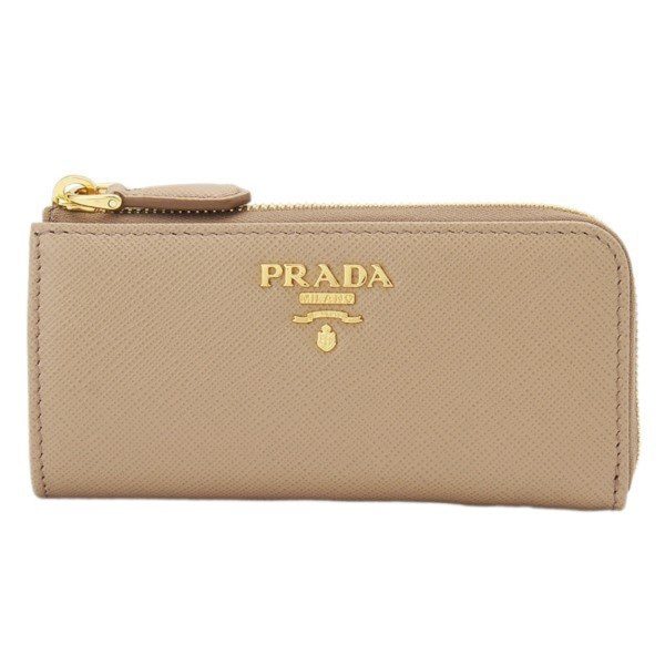 Prada Cammeo Saffiano Leather Key Holder Pouch Wallet 1PP026