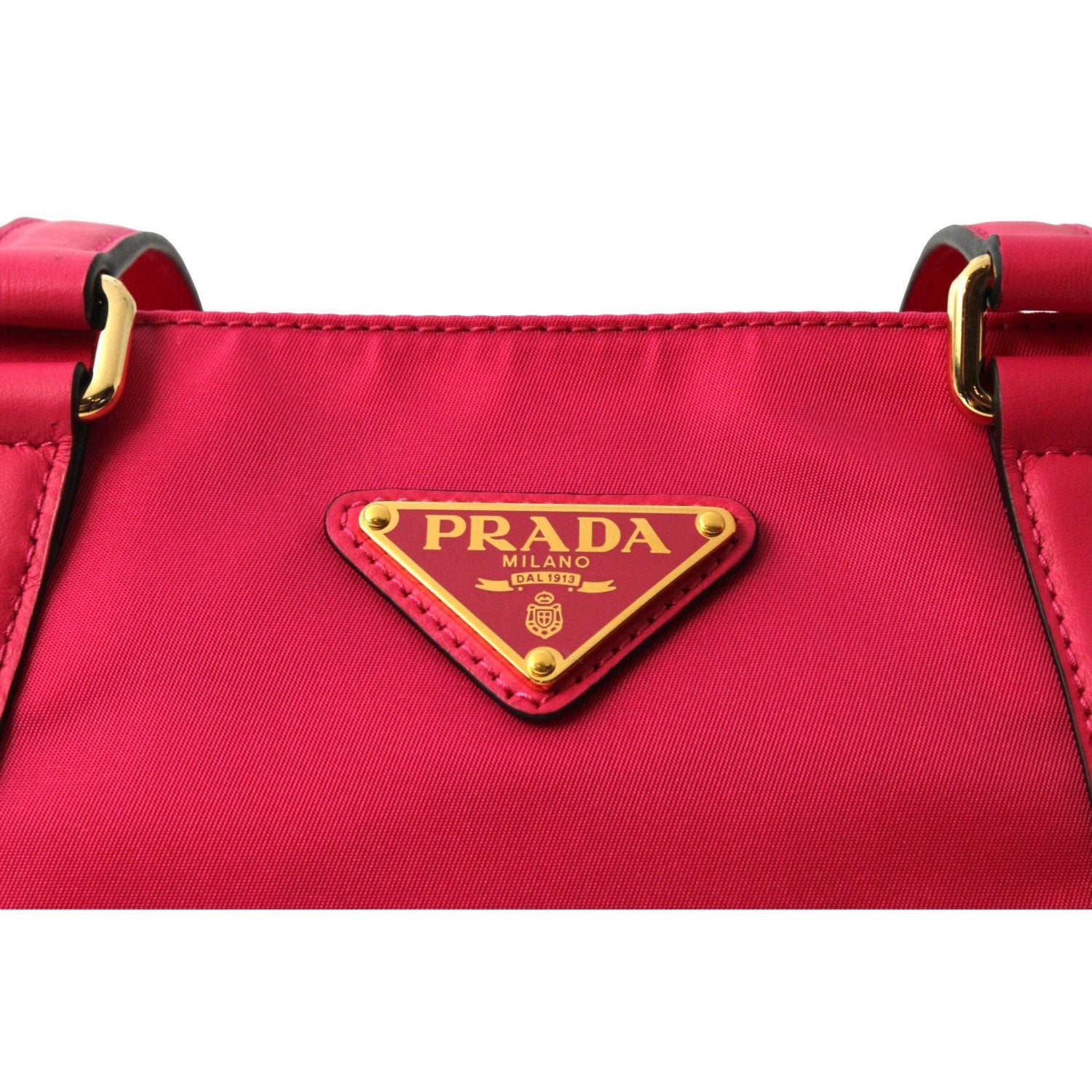 Prada Necessaire Tessuto Nylon Red Triangle Logo Toiletry Case 1NA693 –  Queen Bee of Beverly Hills