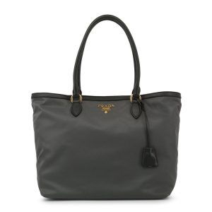 Prada Grey Tessuto Nylon Shopping Tote Bag 1BG158