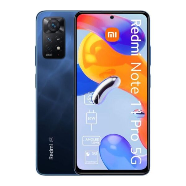 Xiaomi Redmi Note 11 Pro 5G Google Android Smartphone in blue  with 128 GB storage