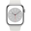 Apple Watch Series 8 GPS + Cellular 45mm Silver Aluminium Case / White Sport Band Regular