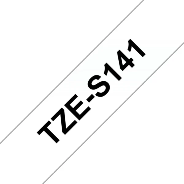 Brother TZe-S141 Schriftband 18mm x 8m. schwarz auf transparent. stark klebend