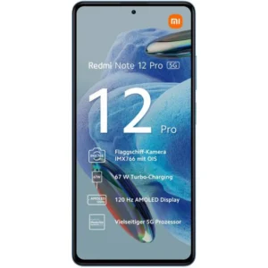 Redmi Note 12 Pro 5G EU Google Android Smartphone in blue  with 128 GB storage